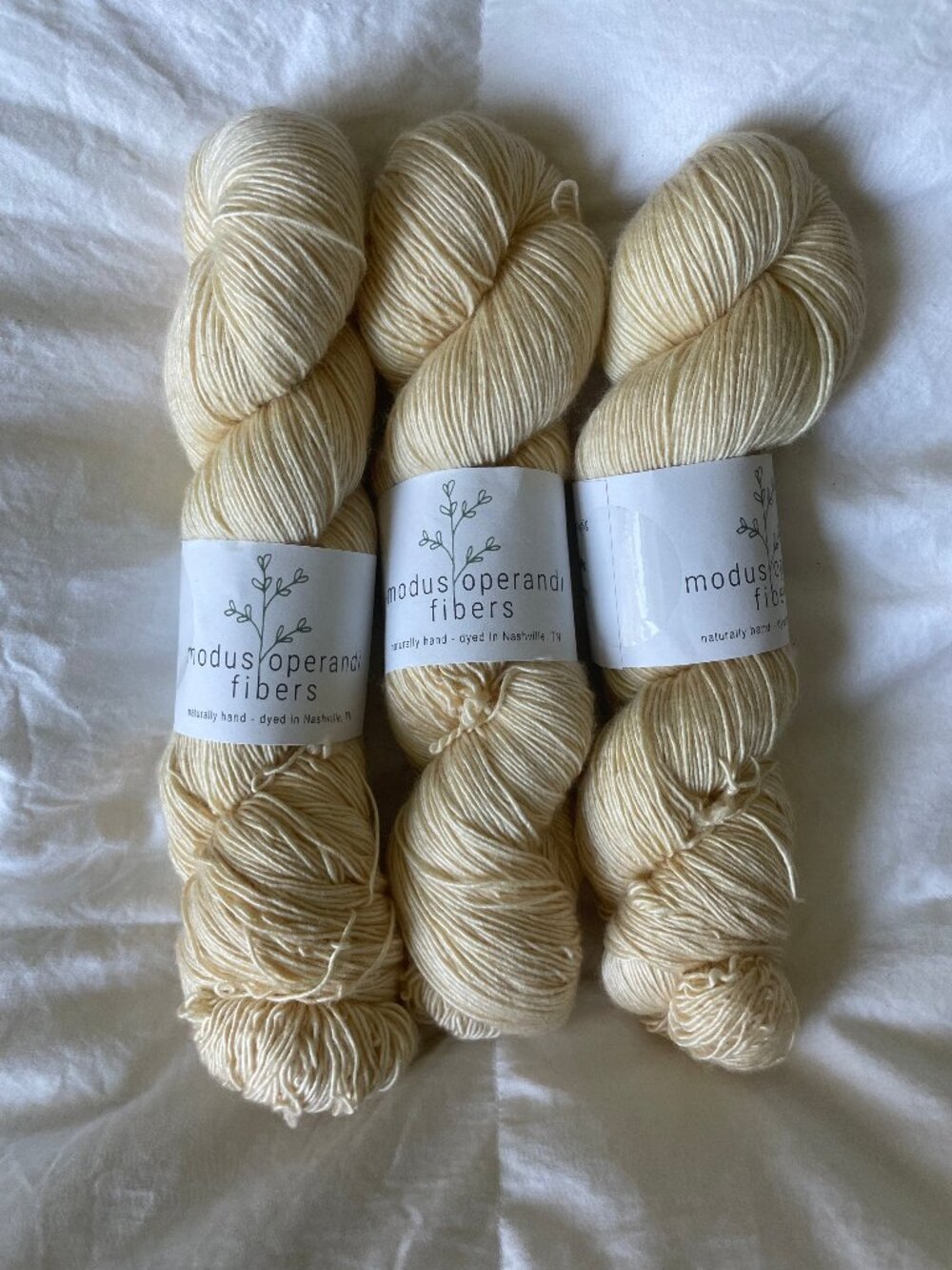 Modus Operandi Fibers Naturally Dyed Merino Wool Silk Fingering Weight Yarn
